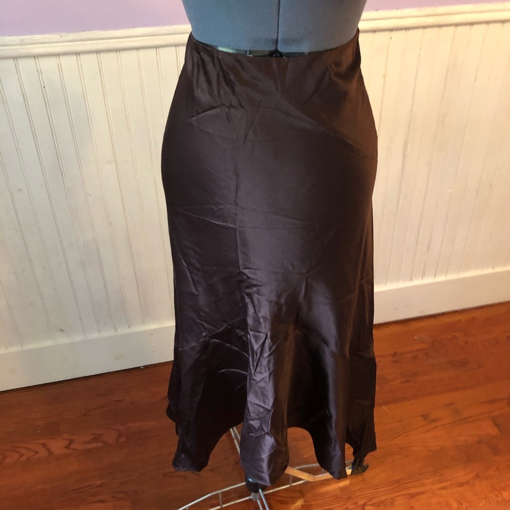 RALPH LAUREN 100% SILK MIDI SKIRT